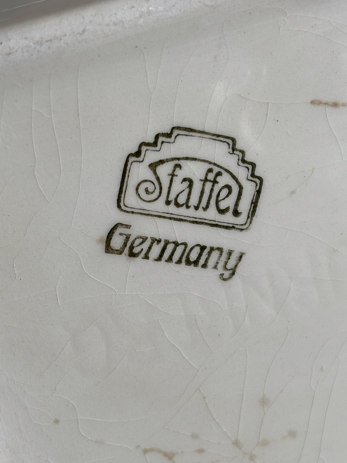 Rare Antique German Staffel Ironstone Cannister Trio image 6