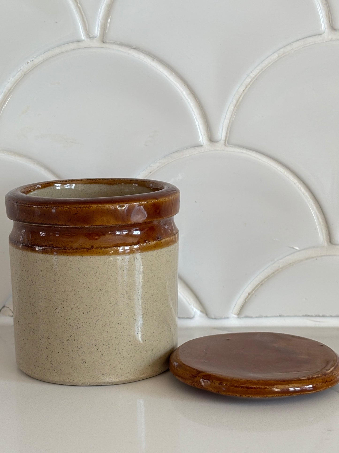 Small Vintage English Moira Pottery Crock image 1