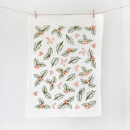 Highland Ridge Holly Tea Towel