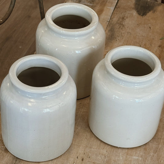 Lab Lagny French Antique Mustard Crock