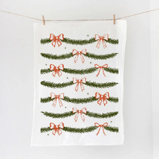 Highland Ridge Merry Bow Tea Towel
